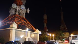 稲佐山の電波塔群
