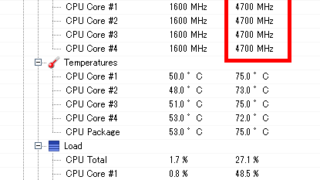 4.7GHz(Core i7 2600K)