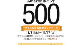 500ポイントプレゼントキャンペーン(アマゾン)